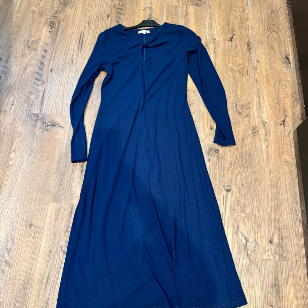 Max Studio Midnight Blue Keyhole Dress
